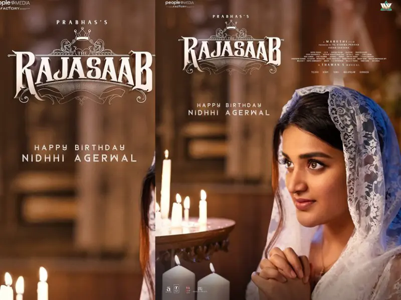 Nidhi Agarwal's birthday poster from the movie 'Rajasaab' released.. How cute, uncle!