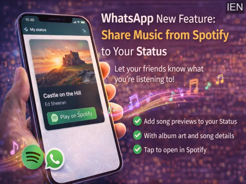 WhatsApp to Add Spotify Music Sharing in Status: Here's How the New Feature Will Work