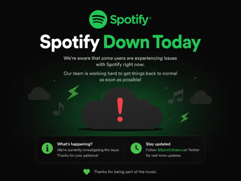 Fact Check Spotify Down Today: Check Why is Spotify Not Working Server Status Outage | Downdetector Spotify