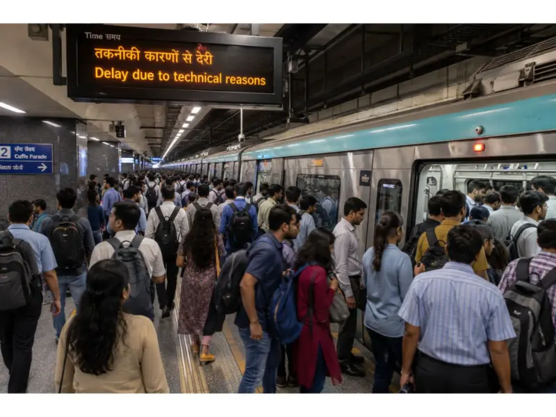 Mumbai Metro Aqua Line Disruption: Hundreds Stranded During Rush Hour, Alternate Routes Trigger Traffic Chaos