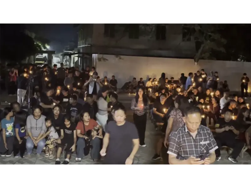 Candlelight vigil held in Lamka for late BJP MLA Vungzagin Valte with demand for justice