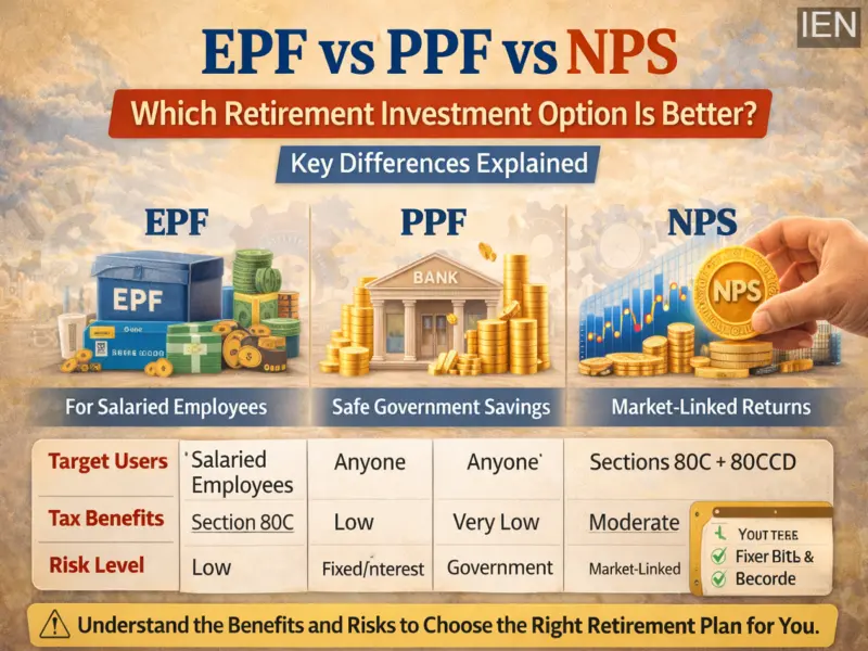 EPF vs PPF vs NPS: Which Retirement Investment Option Is Better? Key Differences Explained