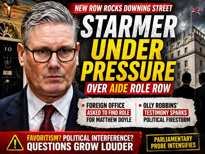 UK PM Keir Starmer Latest News: Foreign Office Asked to Find Role for Aide Matthew Doyle, Says Olly Robbins Amid Row