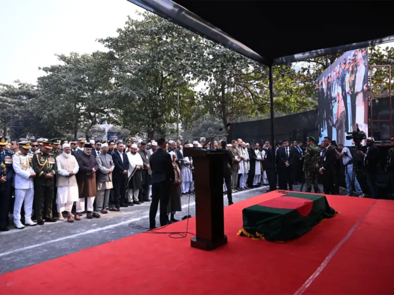 Bangladesh bids farewell to former PM Khaleda Zia as leaders pay their respects at her funeral
