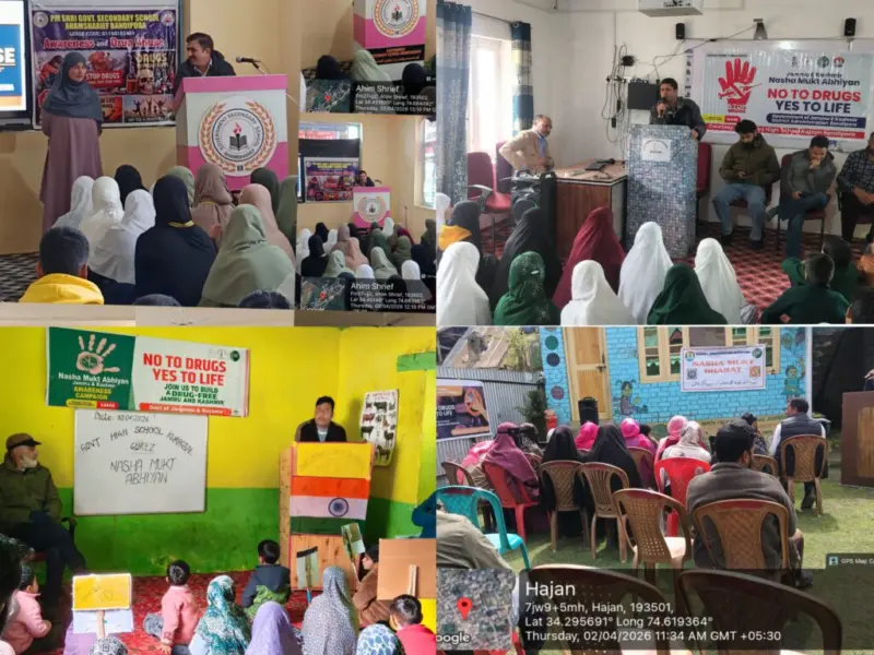 District Admin Bandipora conducts IEC Awareness Programmes under Nasha Mukht Jammu Kashmir Abhiyan