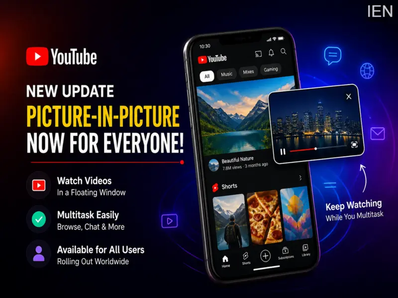 YouTube Introduces Picture-in-Picture for All Users, Lets You Multitask While Watching Videos