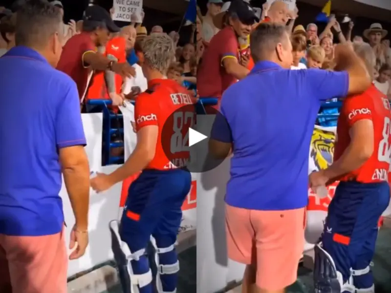 Jacob Bethell Shares Heartwarming Hug With Father After IND vs ENG T20 World Cup 2026 Semi-Final - WATCH