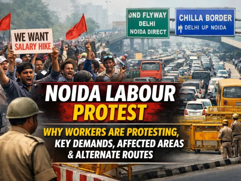 Noida Labour Protest: Why the Workers are Protesting, What are the Key Demands, Which Areas & Sectors are Affected, Traffic Advisory, Alternate Routes & All You Need to Know