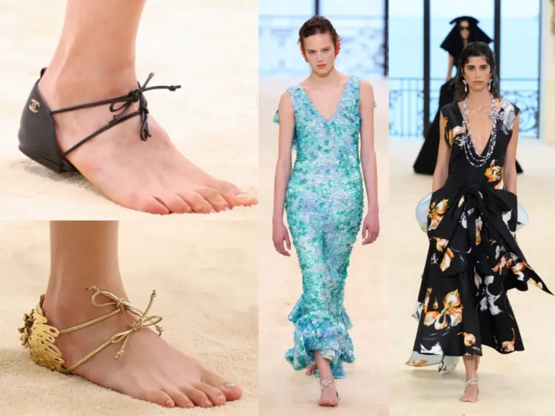 Chanel's 'Barely-There' Sandals Spark Debate: Matthieu Blazy's Runway Show Features 'Non-Shoe' Design, Leaving Internet Asking, 'Where Is the Rest Of The Shoe?'