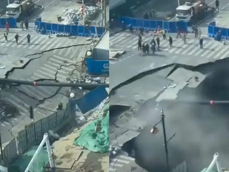 What Is 'Tofu-Dreg' Project? Viral Video Of Shanghai Road Swallowed By Giant Sinkhole Raises Questions Over China's Infrastructure; Here's What We Know