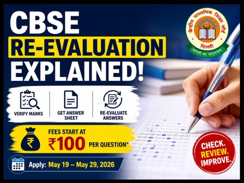CBSE Re-evaluation Charges Explained: How Much Class 10, 12 Students Pay For Answer Sheet Rechecking; Check Process, Fees, Deadlines & Application Details