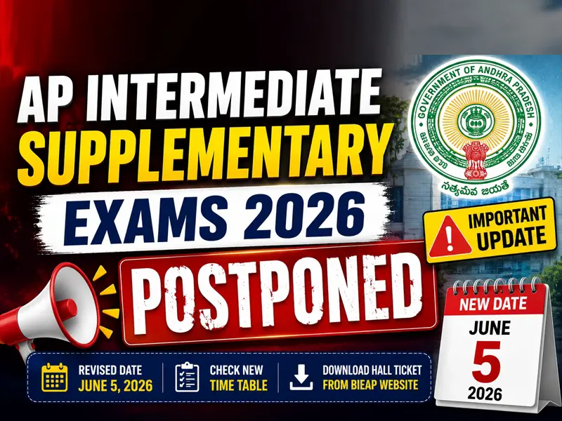AP Intermediate Supplementary Exams 2026 Postponed Revised Exam Dates Announced