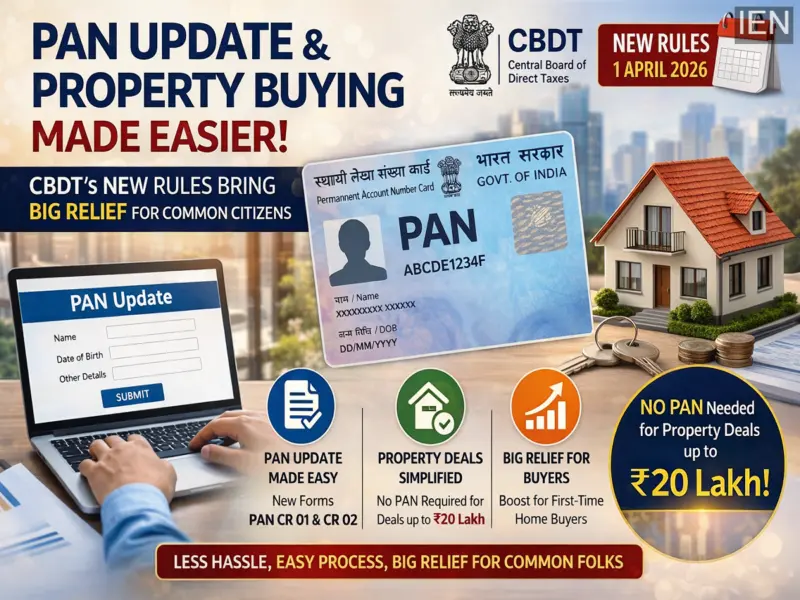 PAN Update & Property Rules 2026: Big Relief for Buyers as CBDT Eases Norms
