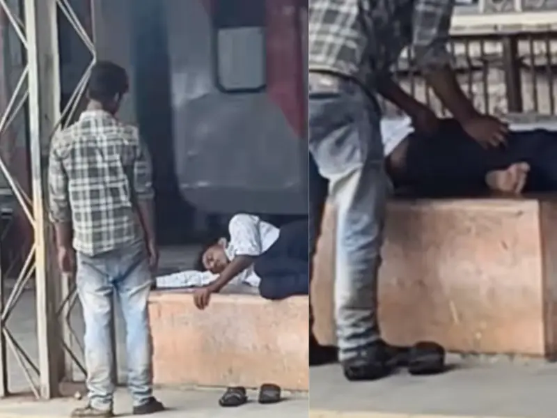 Watch Viral Video: Shocking Daylight Theft At Naigaon Railway Station As Phone Stolen From Sleeping Man