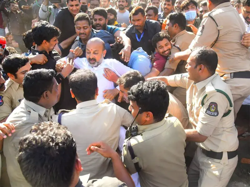 Chaos In Hyd: Bandi Sanjay Arrested!
