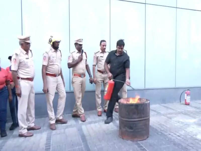 Fire safety awareness programme held at Vijayawada mall in Andhra Pradesh