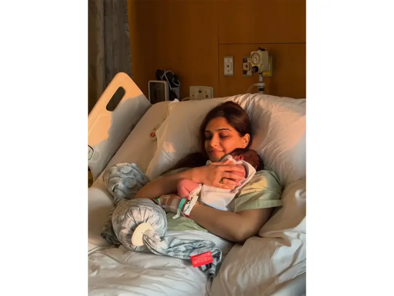 Sonam Kapoor shares first photo of baby boy after birth on March 29