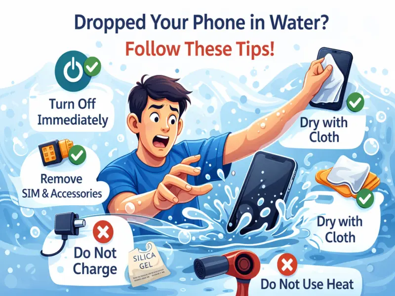 Dropped Your Phone in Water? Follow These Simple Tips to Prevent Serious Damage