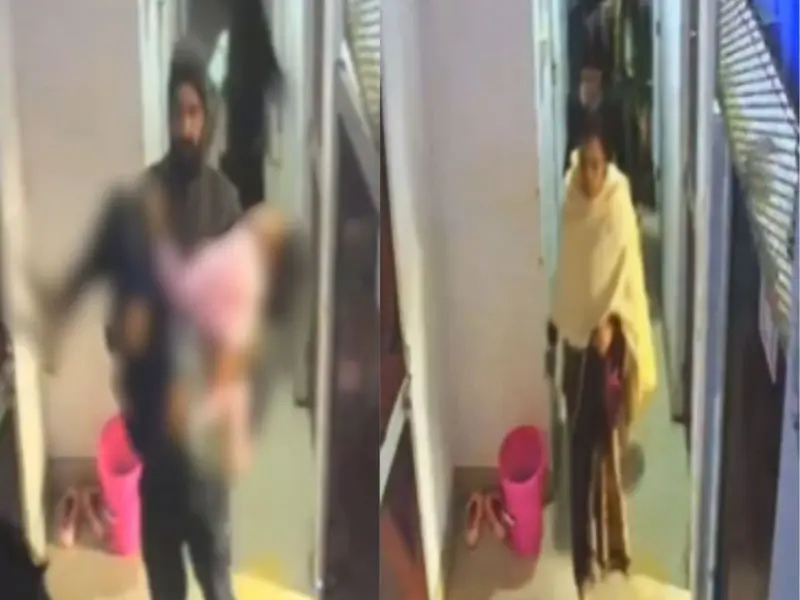 This is how a NEET student was evicted from Shambhu Girls Hostel, a young man ran away with her in his lap. Watch video...