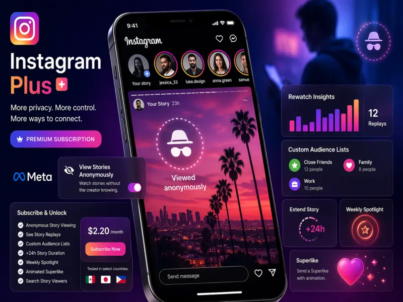 Instagram Plus: Meta Tests Paid Subscription With Private Story Viewing and Exclusive Features