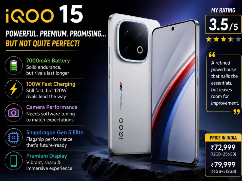 iQOO 15 Review: Blazing Snapdragon Performance Meets Battery and Camera Challenges