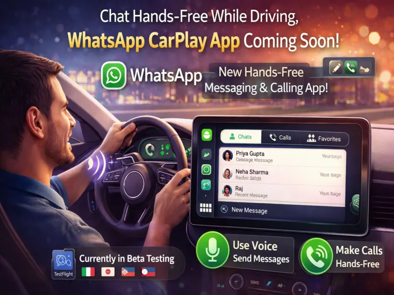 WhatsApp CarPlay App Coming Soon: Send Messages and Make Calls Hands-Free While Driving
