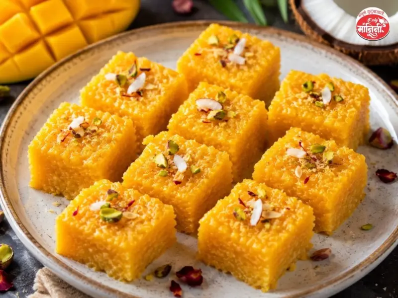 Mango Coconut Barfi : मँगो कोकोनट बर्फी!