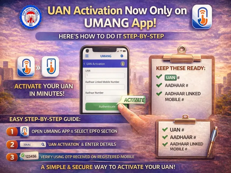 UAN Activation Moves to UMANG App: Step-by-Step Guide for EPFO Users