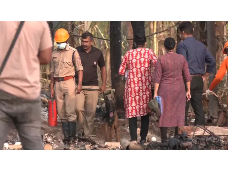 Keralam: Probe begins into Thrissur fireworks storage fire; MoS Suresh Gopi visits site