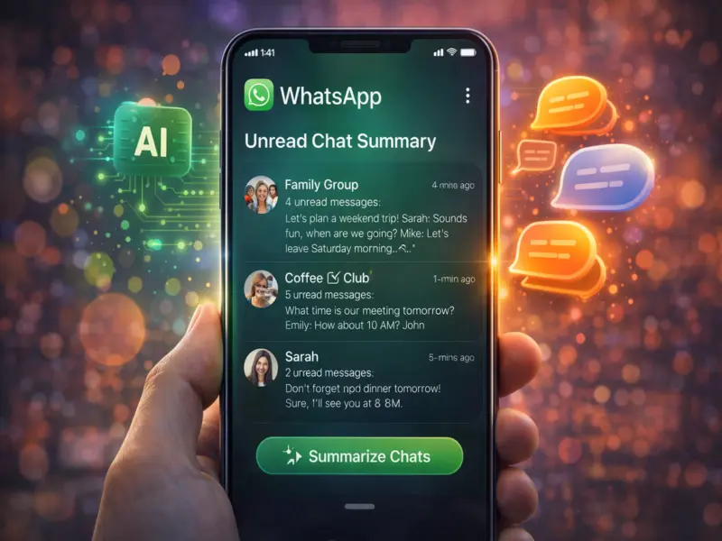 WhatsApp's AI Chat Summary Feature: Read All Unread Messages in Seconds Without Opening Every Chat