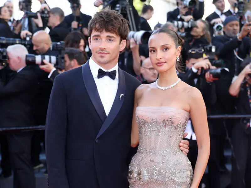 In Pics: Charles Leclerc And Wife Alexandra Saint Mleux Make Glamorous Cannes 2026 Red Carpet Debut