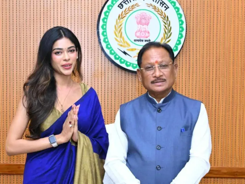 मुख्यमंत्री साय से मिस इंडिया छत्तीसगढ़ अनुष्का
