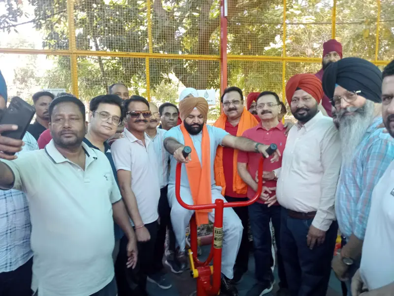 Amritsar MP Gurjeet Singh Aujla inaugurates new open air gym at Company Bagh