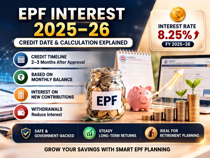 EPF Interest 2025-26 Explained: Credit Timeline, Rate and Step-by-Step Calculation Guide