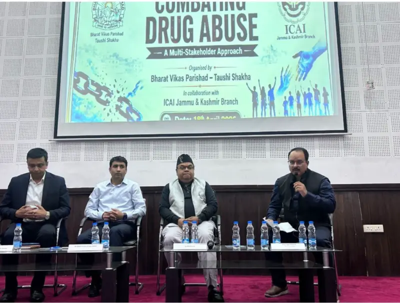 BVP Taushi Shakha and ICAI J&K Organize Multi-Stakeholder Seminar to Combat Drug Abuse in Jammu