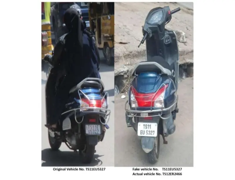 Driver held for using fake number plate to evade traffic fines in Hyderabad