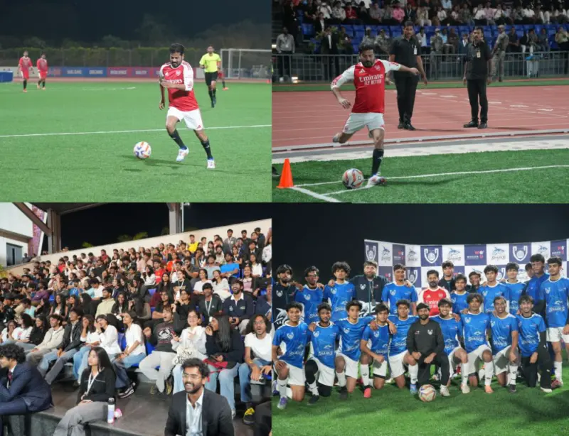 CM Revanth Reddy Leads Friendly Football Match at Woxsen University