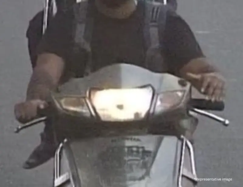 Hyderabad man gets challan for stolen vehicle; image shows suspected rider
