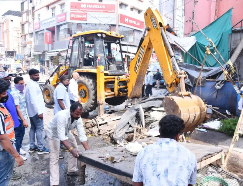 GHMC removes 798 encroachments in city-wide drive; focuses on public health measures