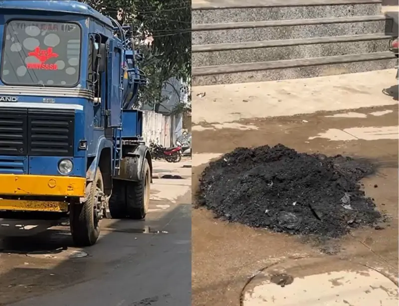 Madhapur Sewers Choked by Waste Dumped in Manholes