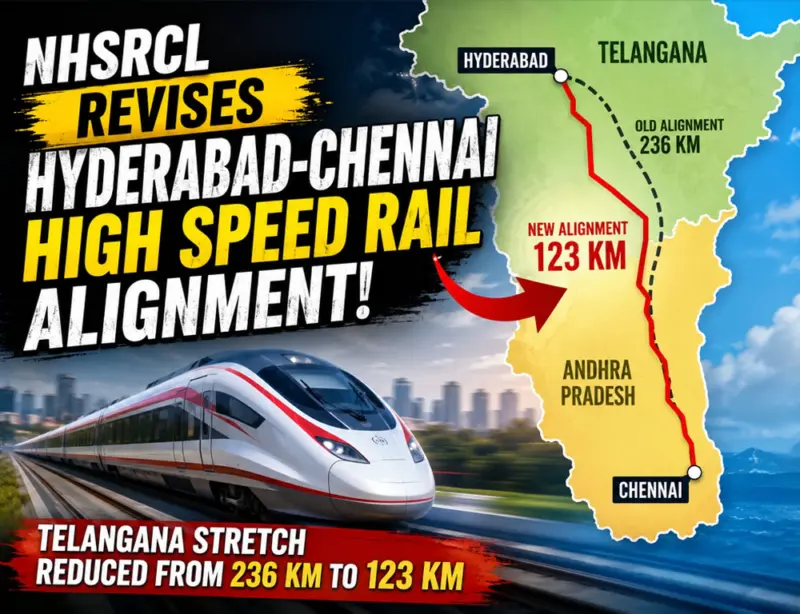 Hyderabad-Chennai bullet train route realigned; Telangana stretch cut nearly in half