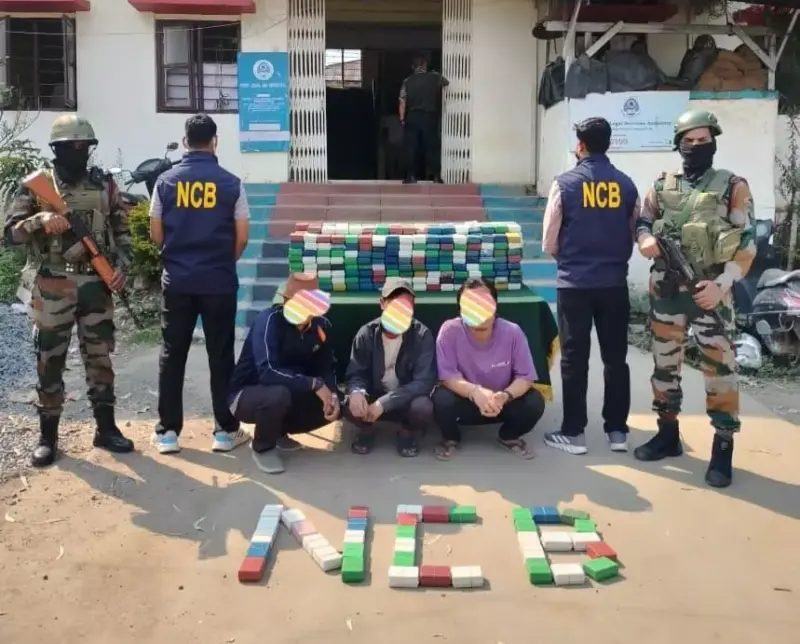 NCB Seizes ₹11 Crore Worth Heroin in Manipur, Three Traffickers Arrested