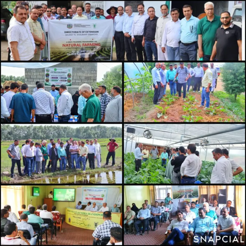 KVK Bandipora hosts Four-Day Training Programme on Natural Farming under NMNF