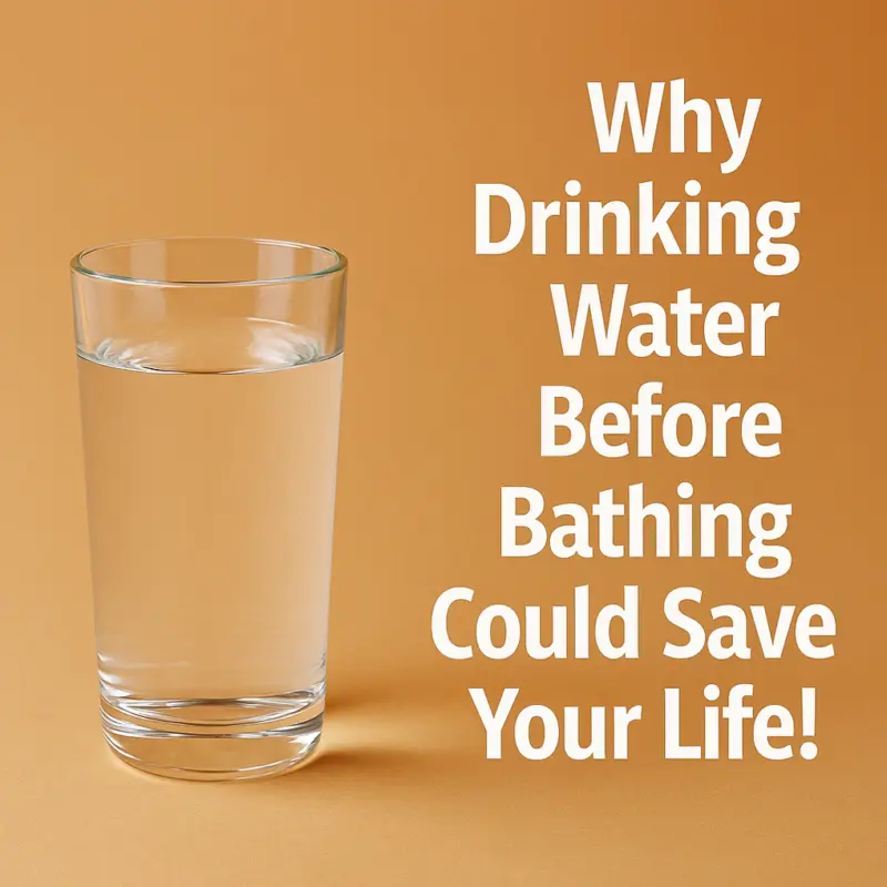 Why Drinking Water Before Bathing Could Save Your Life!