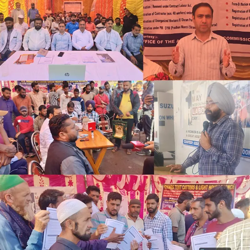 Labour Department organises awareness camps, welfare activities in Poonch