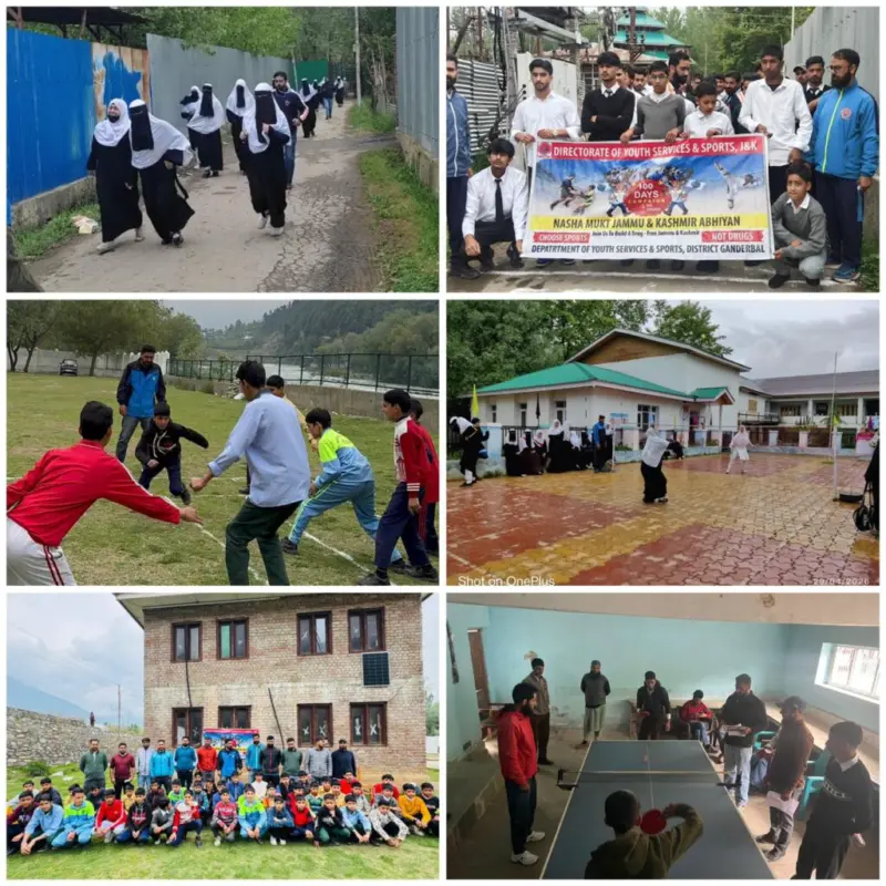 DYSS Ganderbal conducts Zone-Wise Sports activities under Nasha Mukt Abhiyan