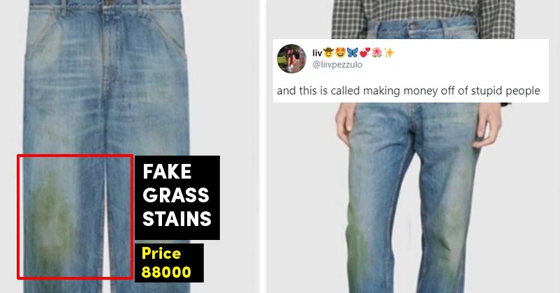 gucci stained grass jeans