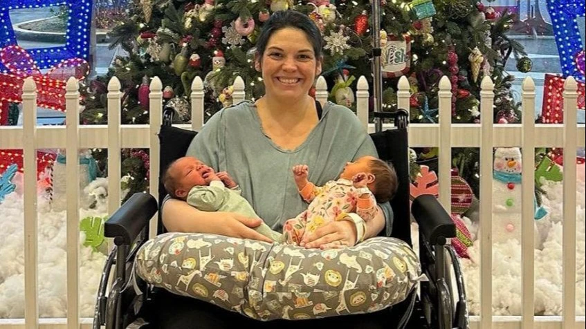 US woman with rare double womb gives birth to twin girls in 'medical surprise'