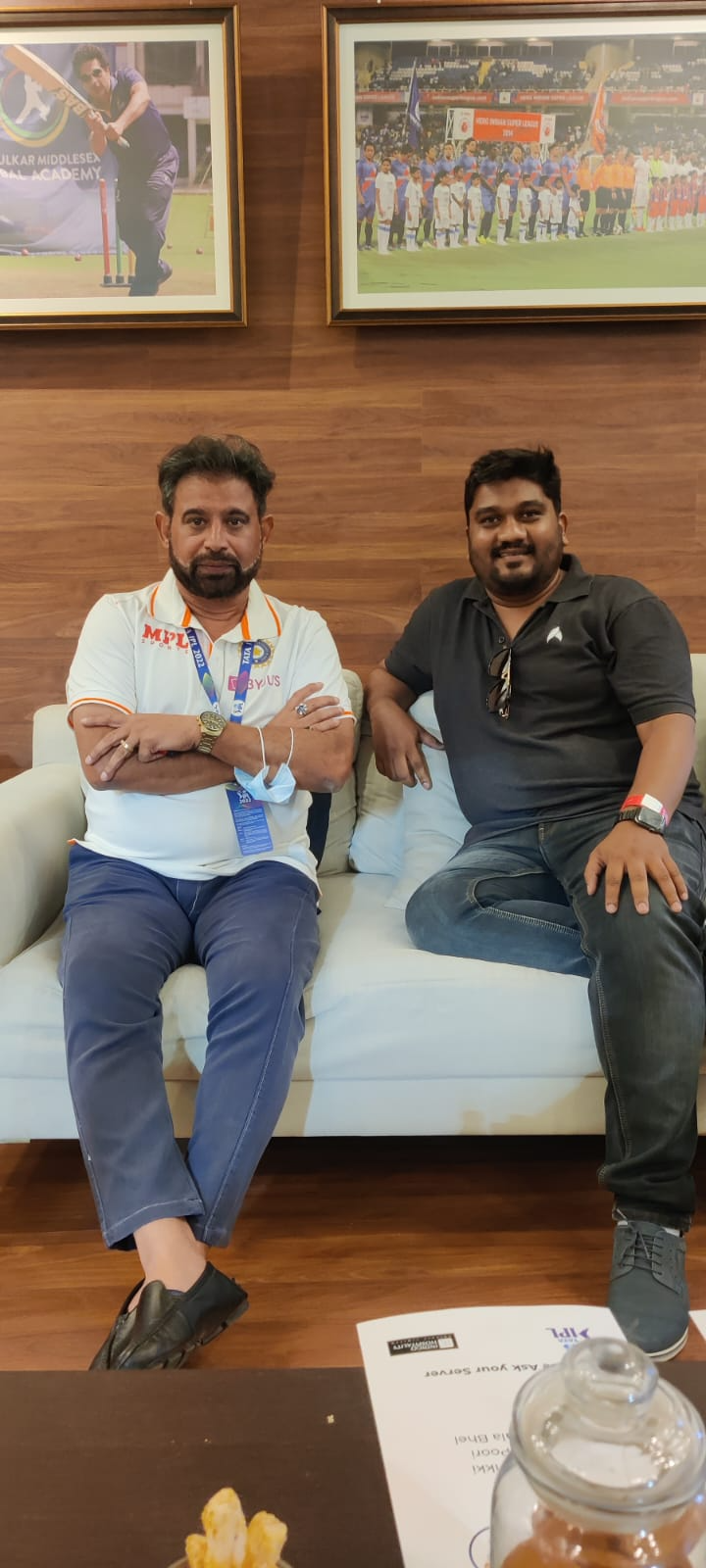 43858fcec44abf465585d72b2689a3e7129475dc3bbcfa94a249b1fe14a5f76b Imran Shaikh - Founder of Albatross Media, Shared Picture with Former Cricketer “Chetan Sharma” and Found Enjoying KKR vs LSG Match at DY Patil Stadium, IPL 2022, Match 66